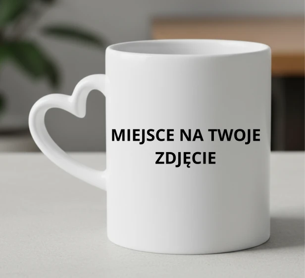 Kubek biały z sercem